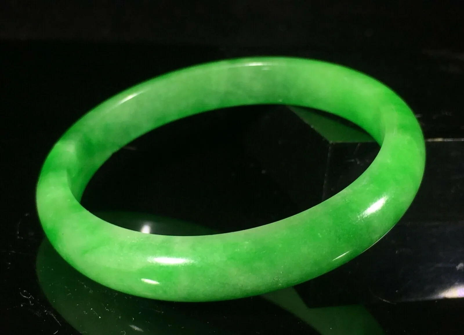 10% OFF- 56/57/58mm Certified Natural Jadeite Emerald A*Jade HandCarved Bracelet Bangle GX414