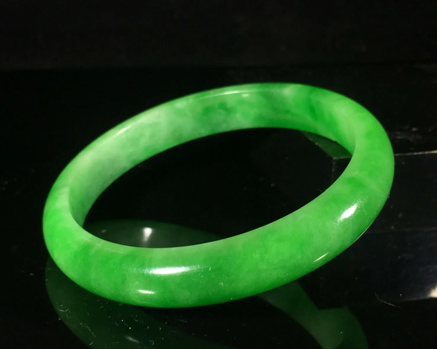 10% OFF- 56/57/58mm Certified Natural Jadeite Emerald A*Jade HandCarved Bracelet Bangle GX414