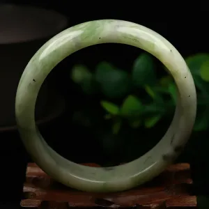 10% OFF- 57/58/59mm Certified Natural Emerald Xiu A*Jade HandCarved Bangle VV4757