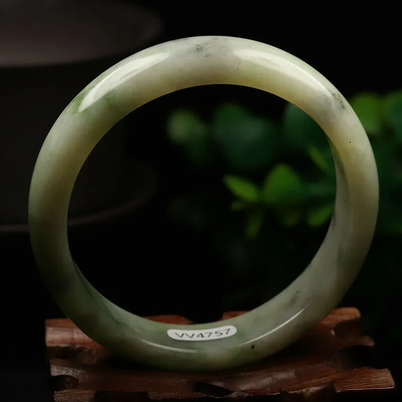 10% OFF- 57/58/59mm Certified Natural Emerald Xiu A*Jade HandCarved Bangle VV4757