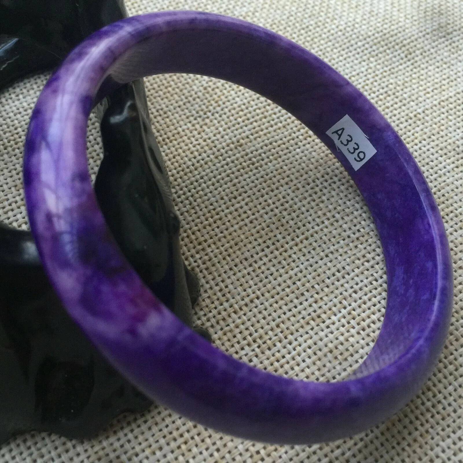 10% OFF- 60/61/62mm Certified Natural Lavender Purple Jadeite Emerald A*Jade HandCarved Lucky Bracelet Bangle A339