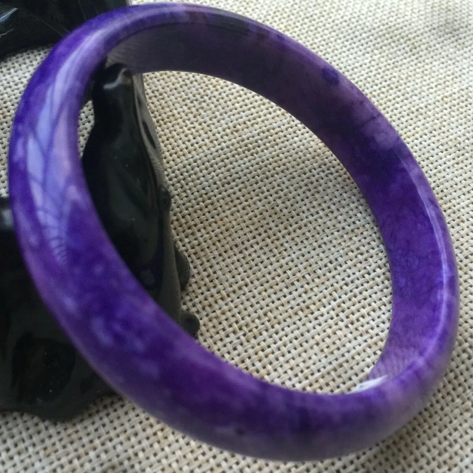 10% OFF- 60/61/62mm Certified Natural Lavender Purple Jadeite Emerald A*Jade HandCarved Lucky Bracelet Bangle A339
