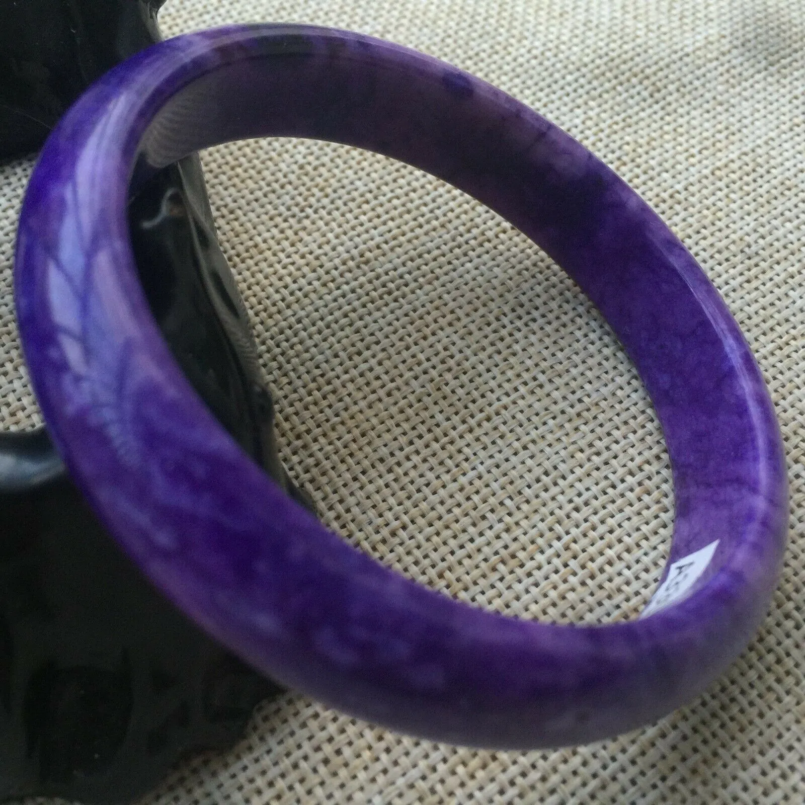10% OFF- 60/61/62mm Certified Natural Lavender Purple Jadeite Emerald A*Jade HandCarved Lucky Bracelet Bangle A339