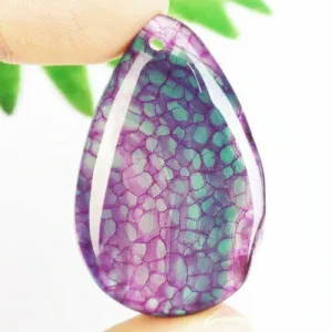 10% OFF- Certified Natural Purple Green Dragon Veins Emerald Jade Pendant