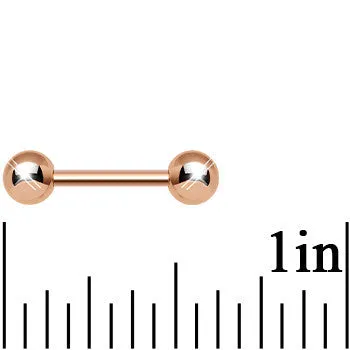 16 Gauge 5/16 Rose Gold Plated Straight Barbell