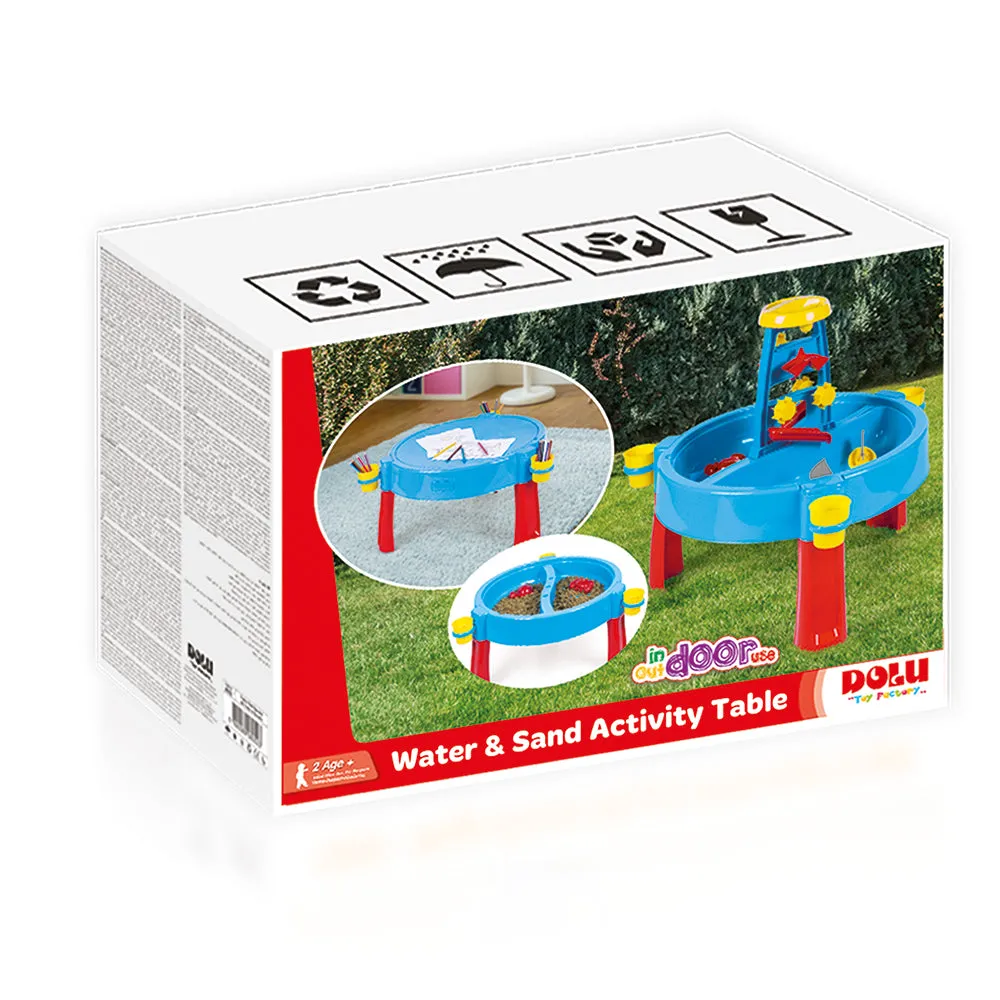 3-in-1 Indoor & Outdoor Sand & Water Table | Multi Play Station with Drawing Top