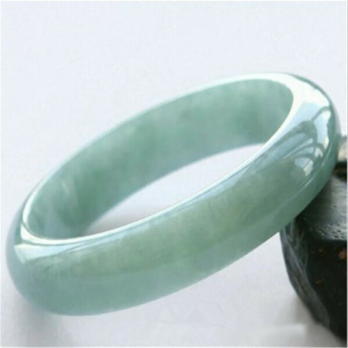 52-65mm Certified Natural Jadeite Emerald Jade Carved Bracelet Bangle A1940 with Gift Box