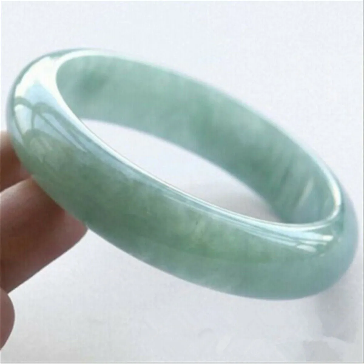52-65mm Certified Natural Jadeite Emerald Jade Carved Bracelet Bangle A1940 with Gift Box