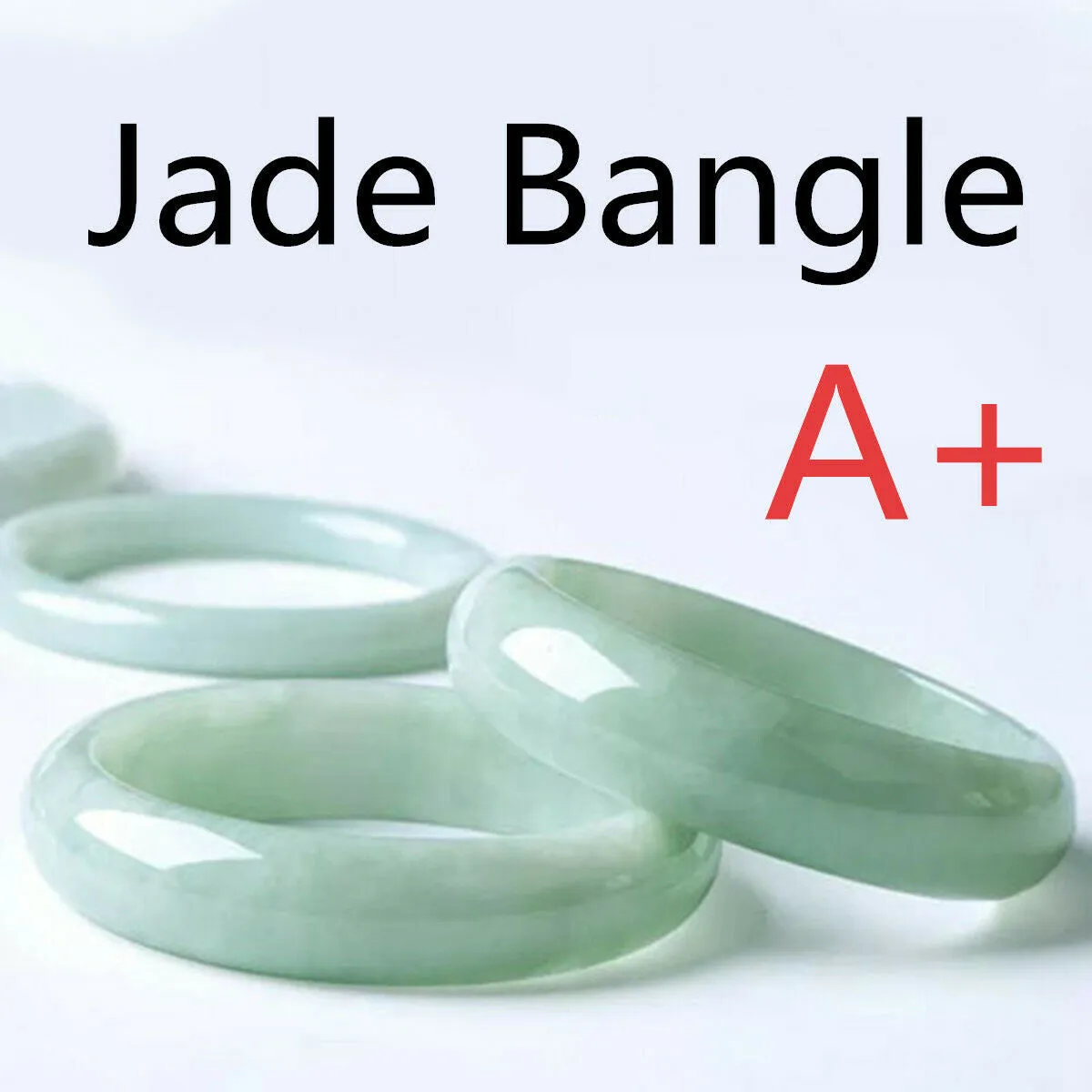 52-65mm Certified Natural Jadeite Emerald Jade Carved Bracelet Bangle A1940 with Gift Box