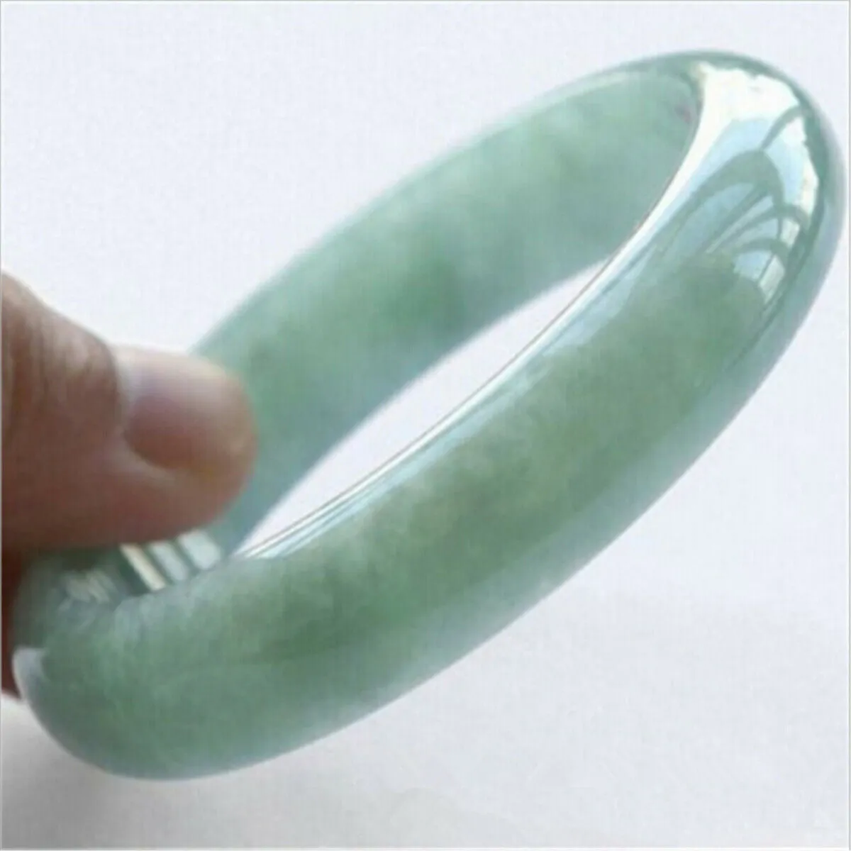 52-65mm Certified Natural Jadeite Emerald Jade Carved Bracelet Bangle A1940 with Gift Box