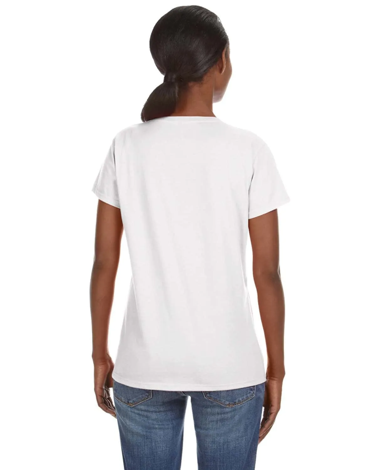 Anvil Ladies Lightweight V-Neck T-Shirt | White