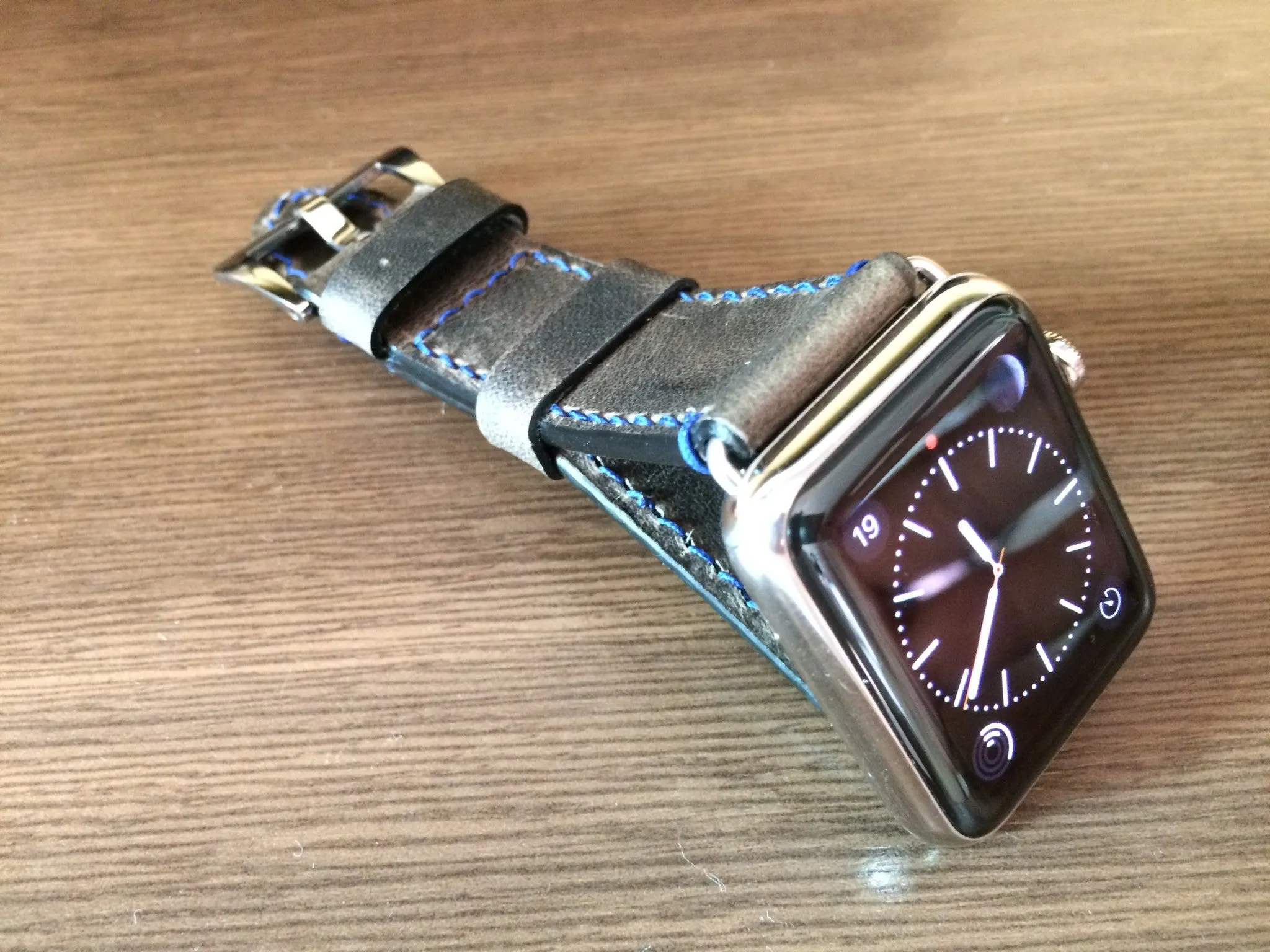 Apple Watch Band for Series 7, Apple Watch 41mm, 45mm, Apple Watch Band 40mm, 44mm, Vintage Grey Apple Watch Strap, Leather Watch Strap For Apple Watch Series 7