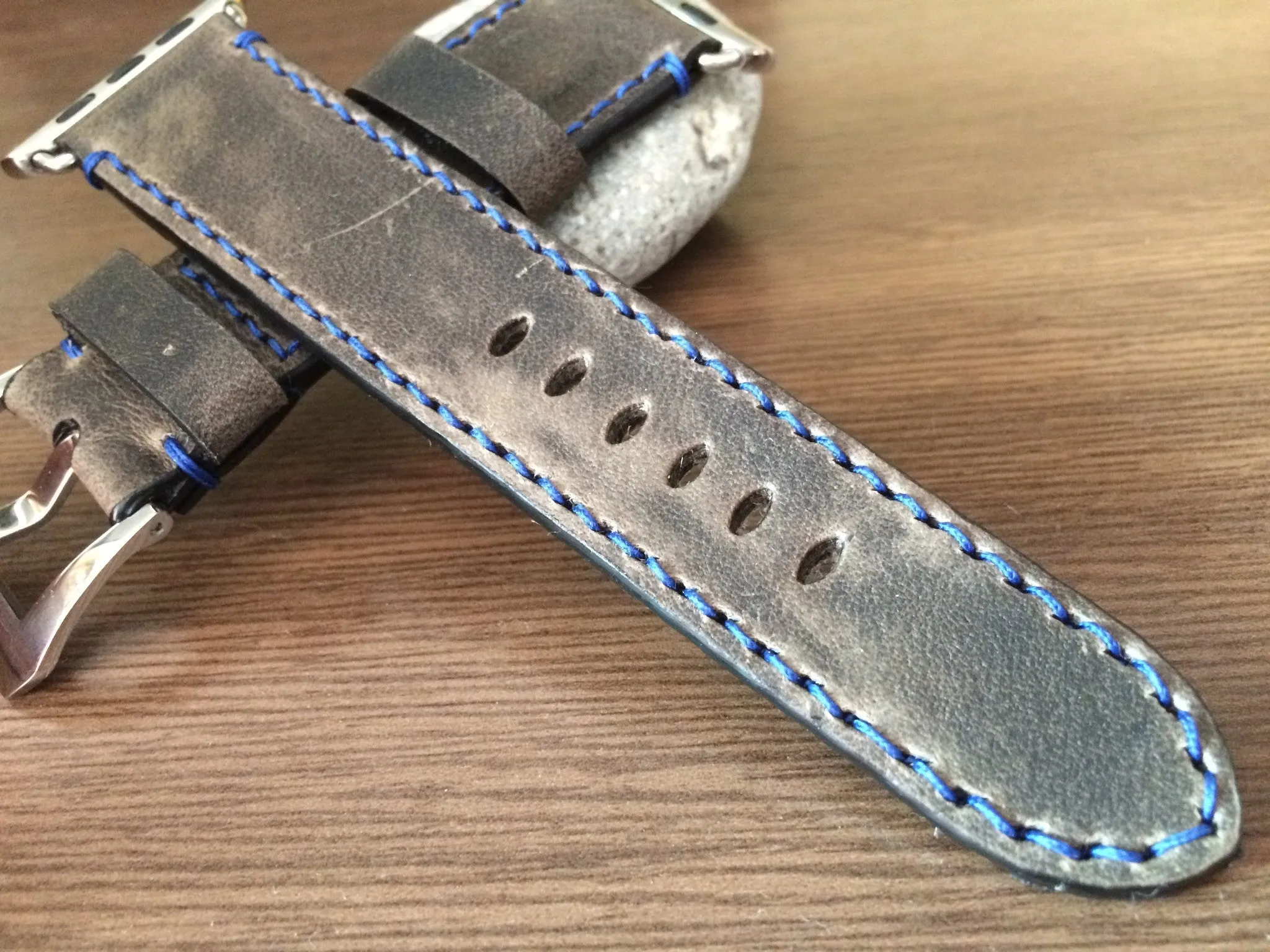 Apple Watch Band for Series 7, Apple Watch 41mm, 45mm, Apple Watch Band 40mm, 44mm, Vintage Grey Apple Watch Strap, Leather Watch Strap For Apple Watch Series 7