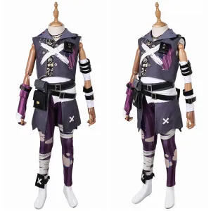 Arcane League of Legends Season 2 Isha Cosplay Costume Kids Unisex Blue Graffiti Clothing Outfits Halloween Carnival Suit