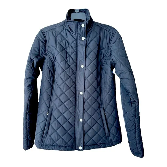 Ariat Equestrian Black Quilted Puffer Full Zip Riding Jacket, Women’s Large