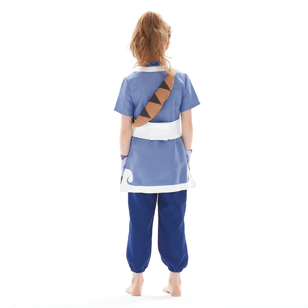 Avatar: The Last Airbender Halloween Carnival Suit Katara Cosplay Costume for Kids Children