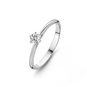 Bague solitaire - Or Blanc, Diamants (9A4943/A)