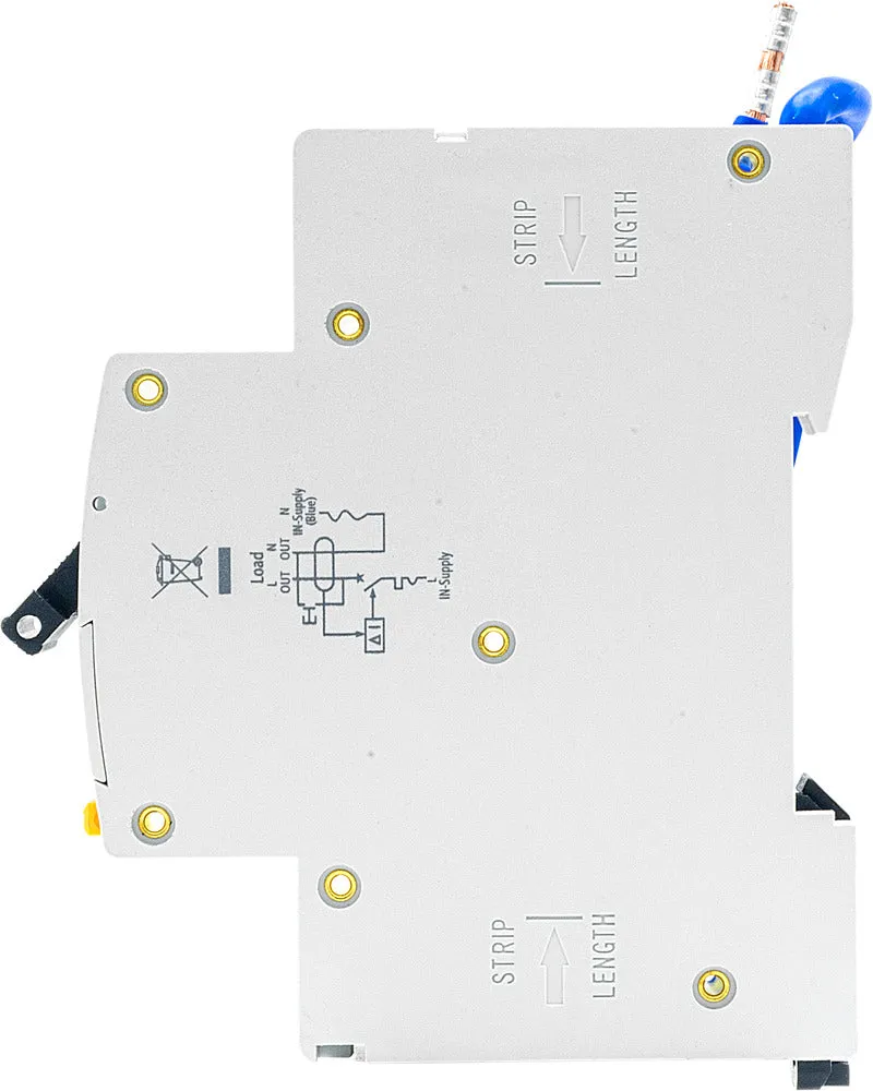 BG CUCRC40 40A SP 1 Module C Curve 6kA 30mA Type AC Compact RCBO