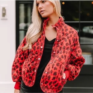BLANKNYC, Quilted Cheetah-Print Jacket XS 710