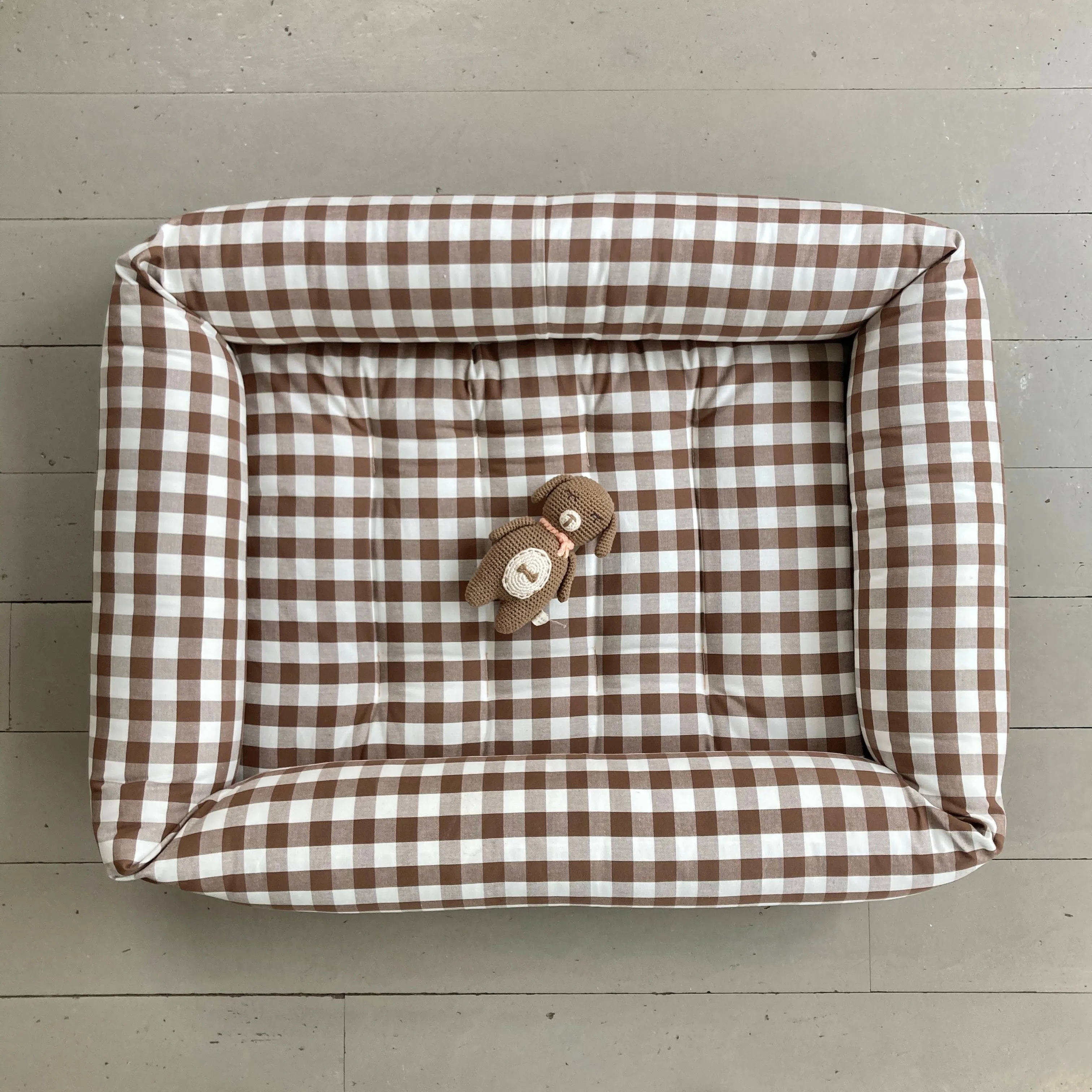 Bolster Dog Bed — Vichy