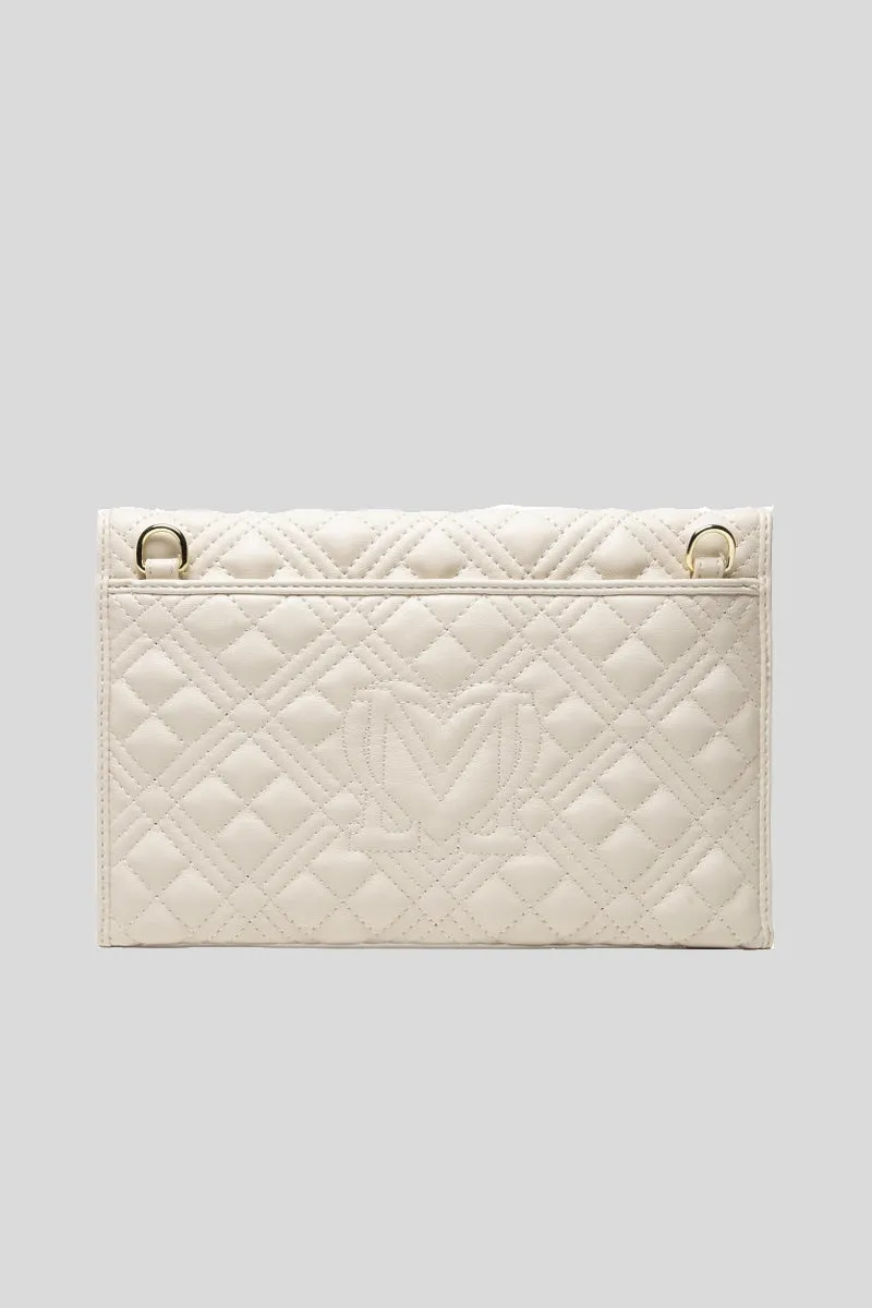Borsa Quilted Pu - Avorio