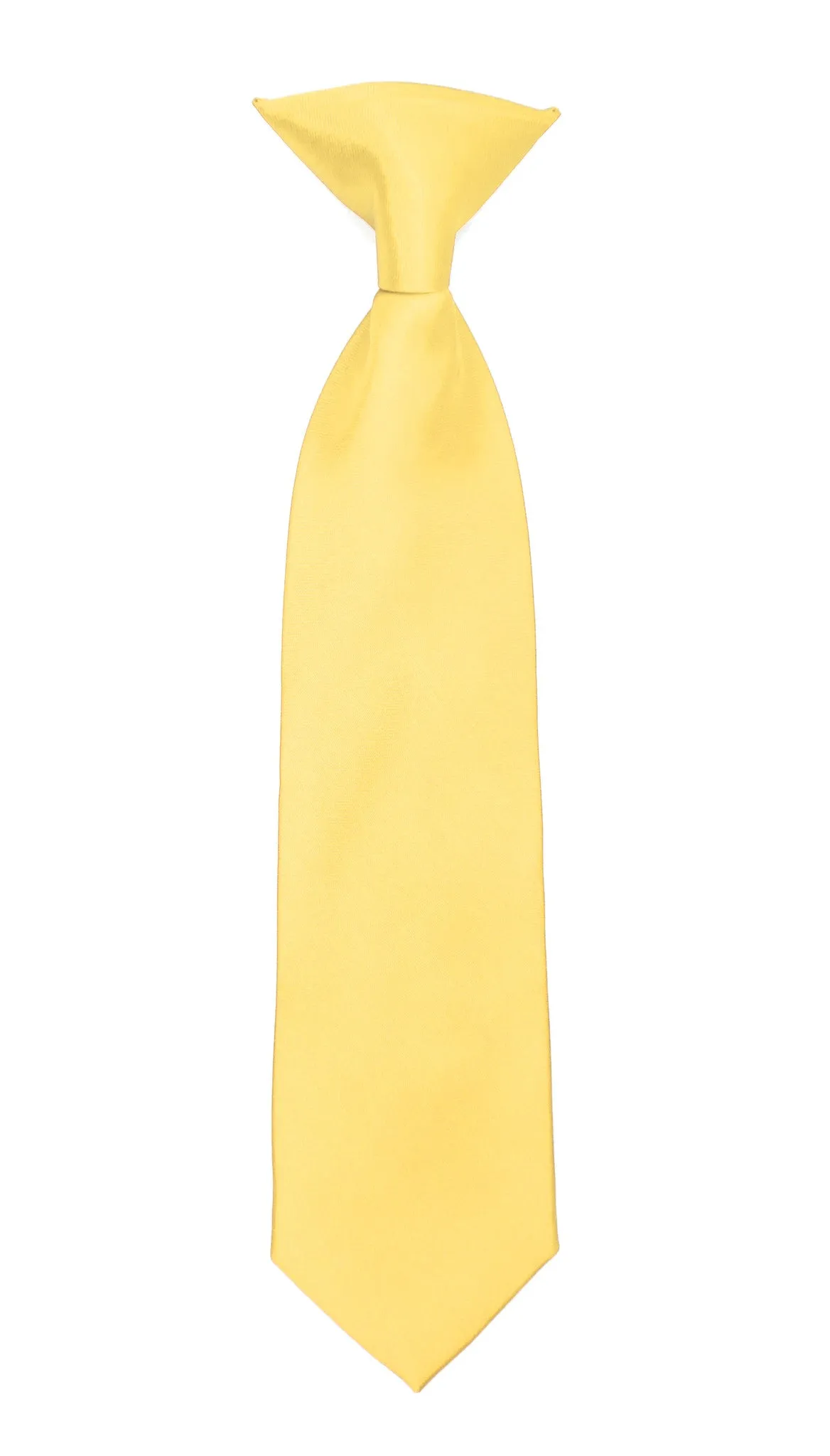 Boys 13" Premium Yellow Clip On Necktie