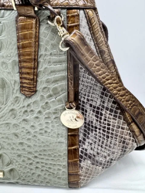 BRAHMIN silver and bronze Handbag