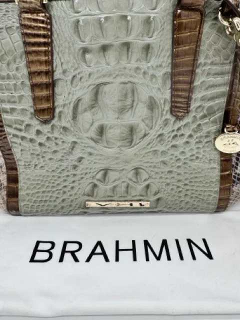 BRAHMIN silver and bronze Handbag
