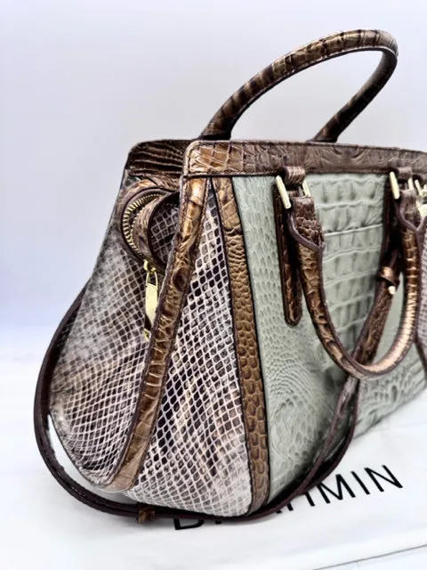 BRAHMIN silver and bronze Handbag