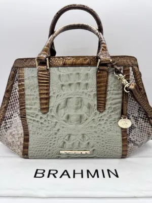 BRAHMIN silver and bronze Handbag