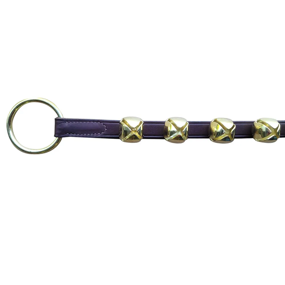 Brown Leather Hanging Brass Bells