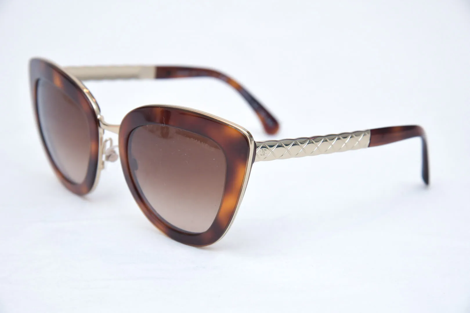 Chanel Cat Eye Quilted Sunglasses