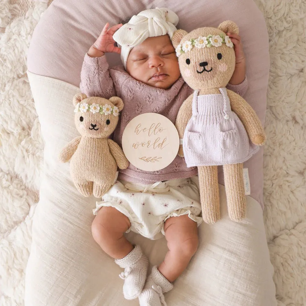 cuddle   kind Baby honey bear (ivory floral)