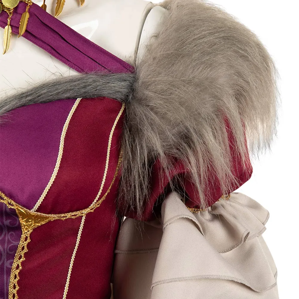 Dragon's Dogma 2 Wilhelmina Red Dress Cosplay Costume Outfits Halloween Carnival Suit