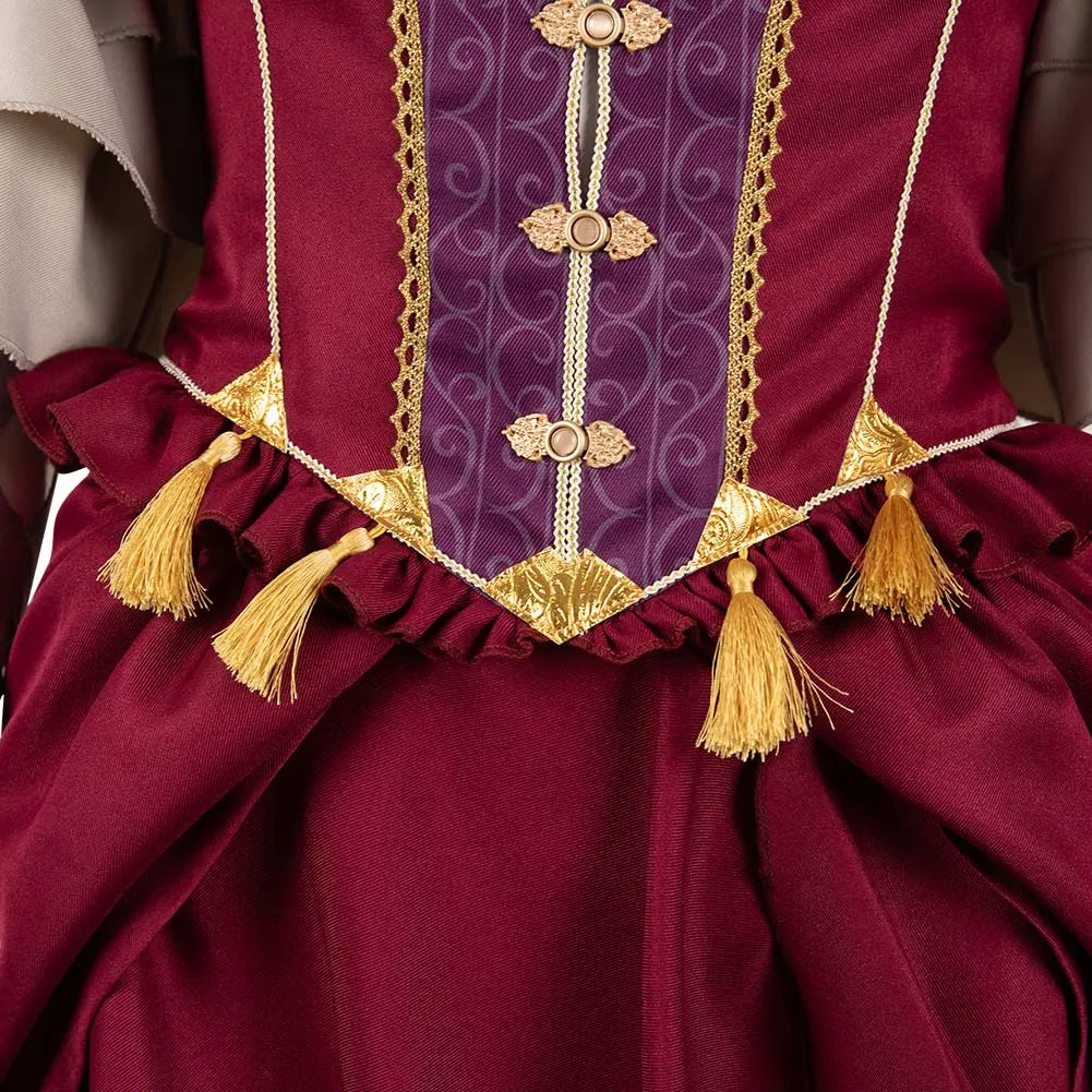 Dragon's Dogma 2 Wilhelmina Red Dress Cosplay Costume Outfits Halloween Carnival Suit