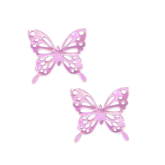 Faux Leather Butterfly Embellishment Applique Bow Centres x 1