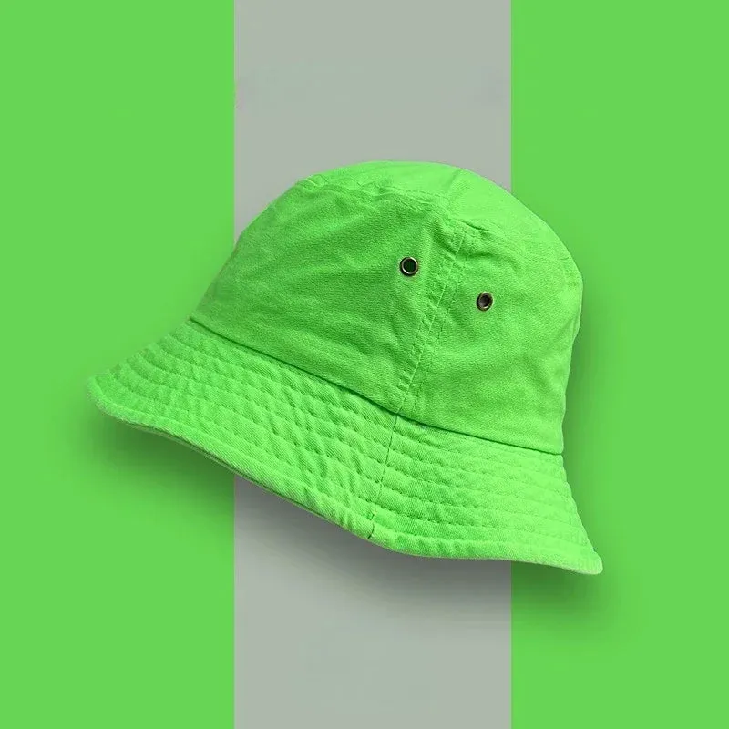 Fluorescent Bucket Summer Hat