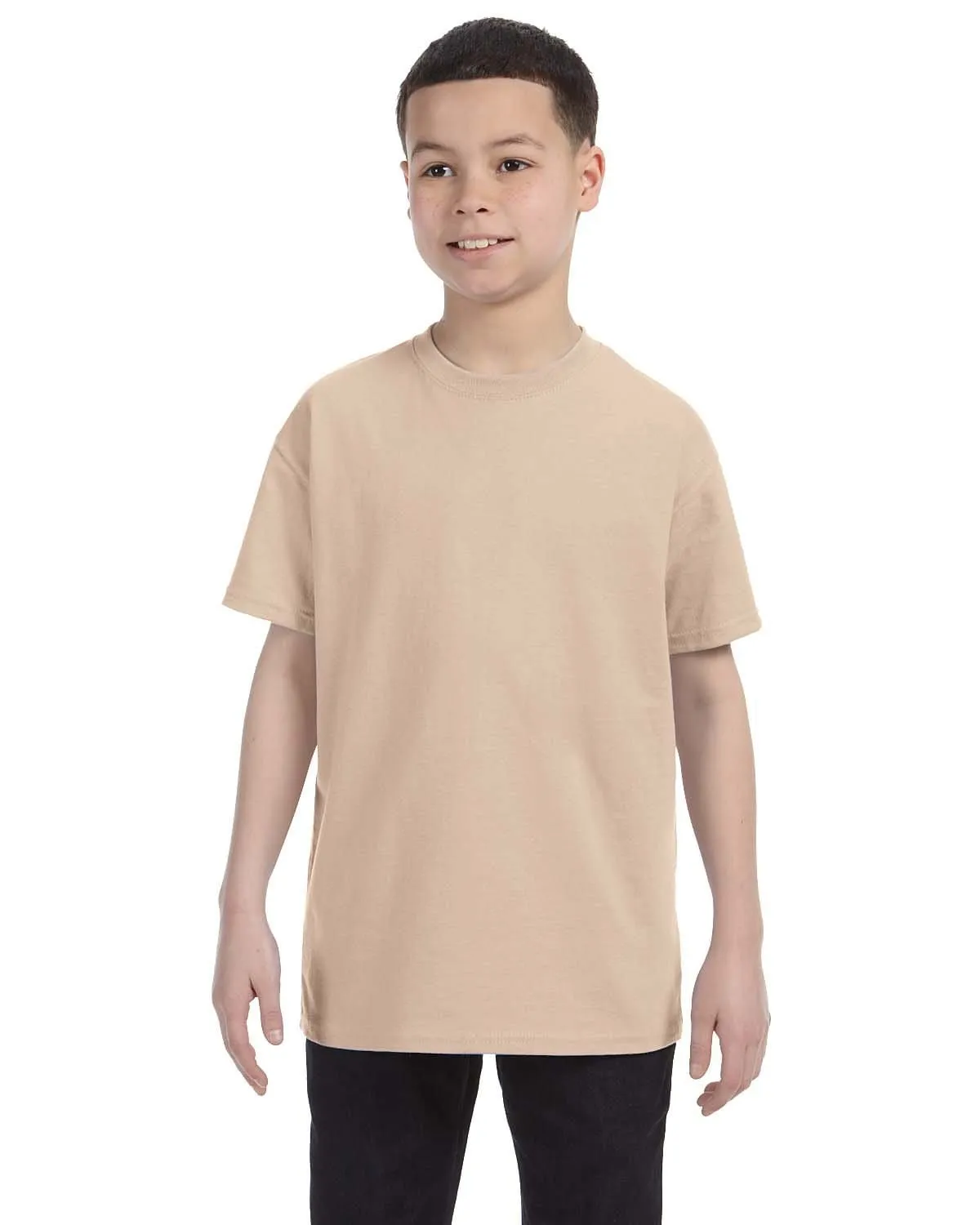Gildan Youth Lightweight 100% Cotton T-Shirt | Sand