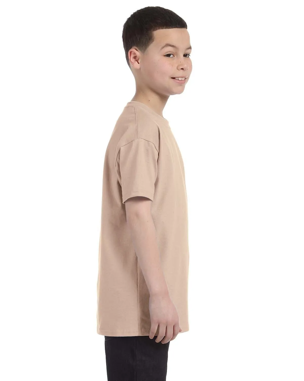 Gildan Youth Lightweight 100% Cotton T-Shirt | Sand