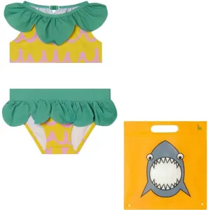 Girls Yellow Pineapple Print Swimsuit