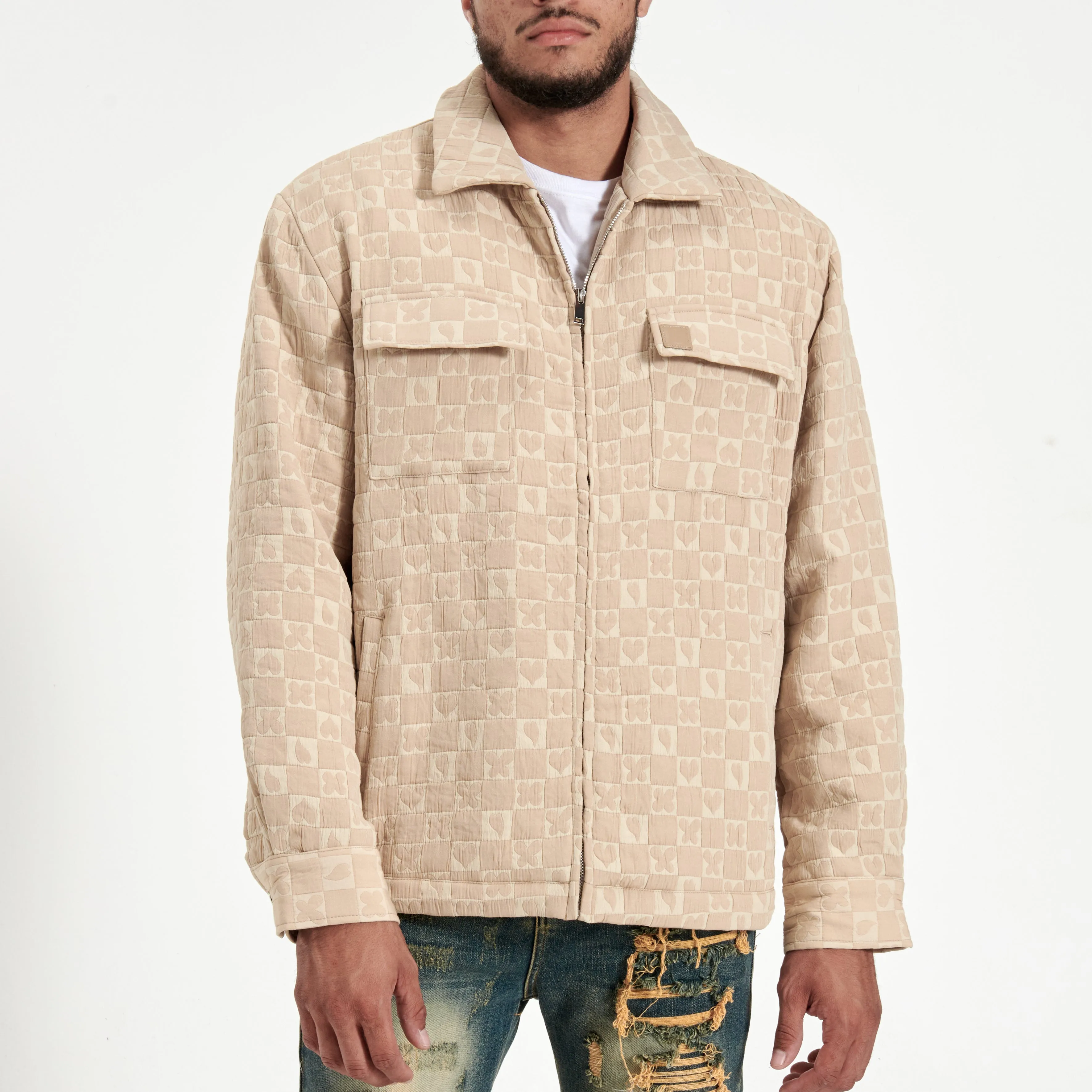 GROOVE QUILTED JACKET (SAND)