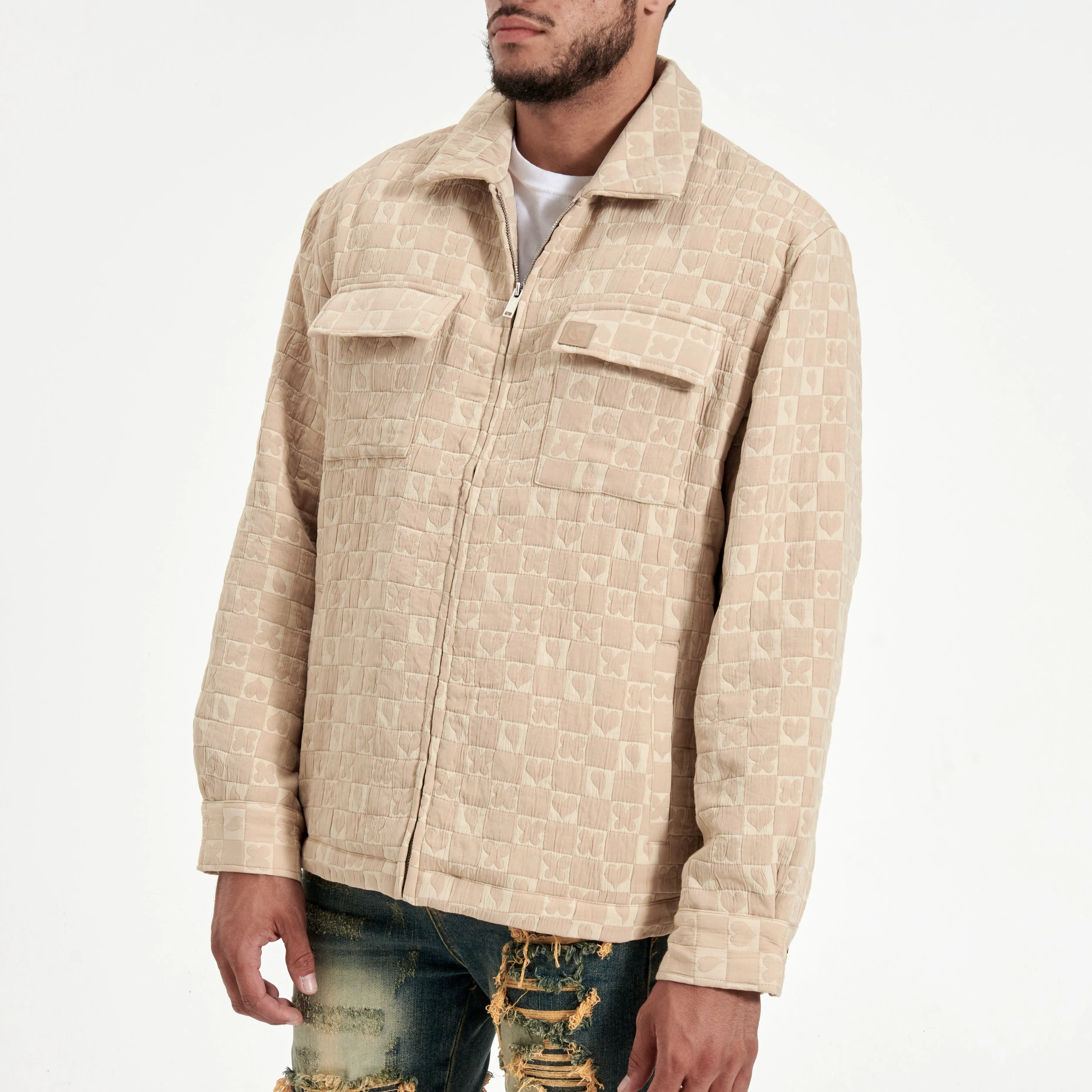 GROOVE QUILTED JACKET (SAND)