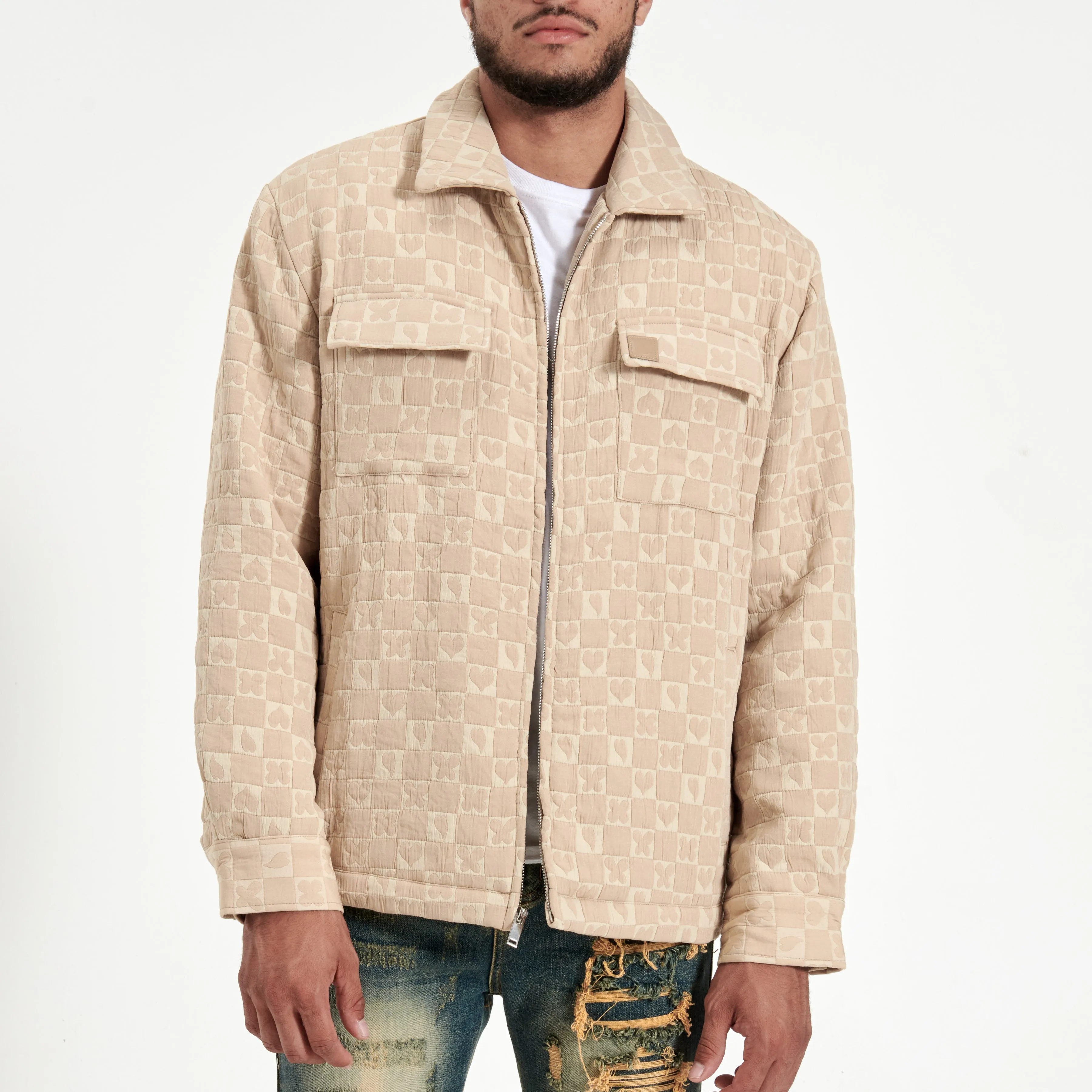 GROOVE QUILTED JACKET (SAND)