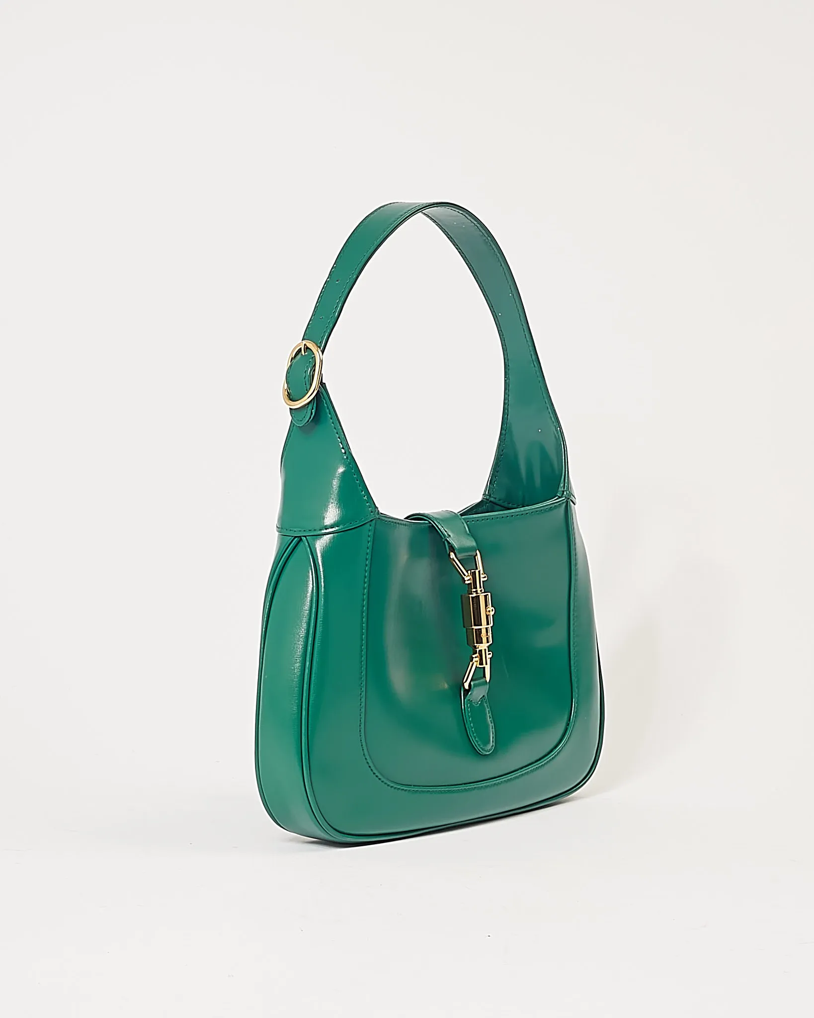 Gucci Green Leather 1961 Jackie Small Hobo Bag