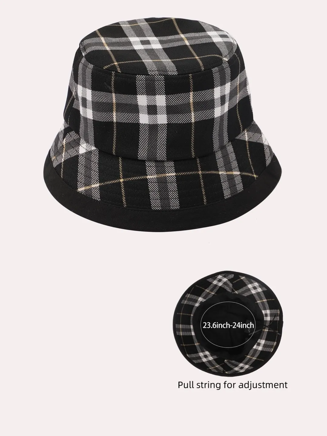 H3191-Plaid Bucket Hat