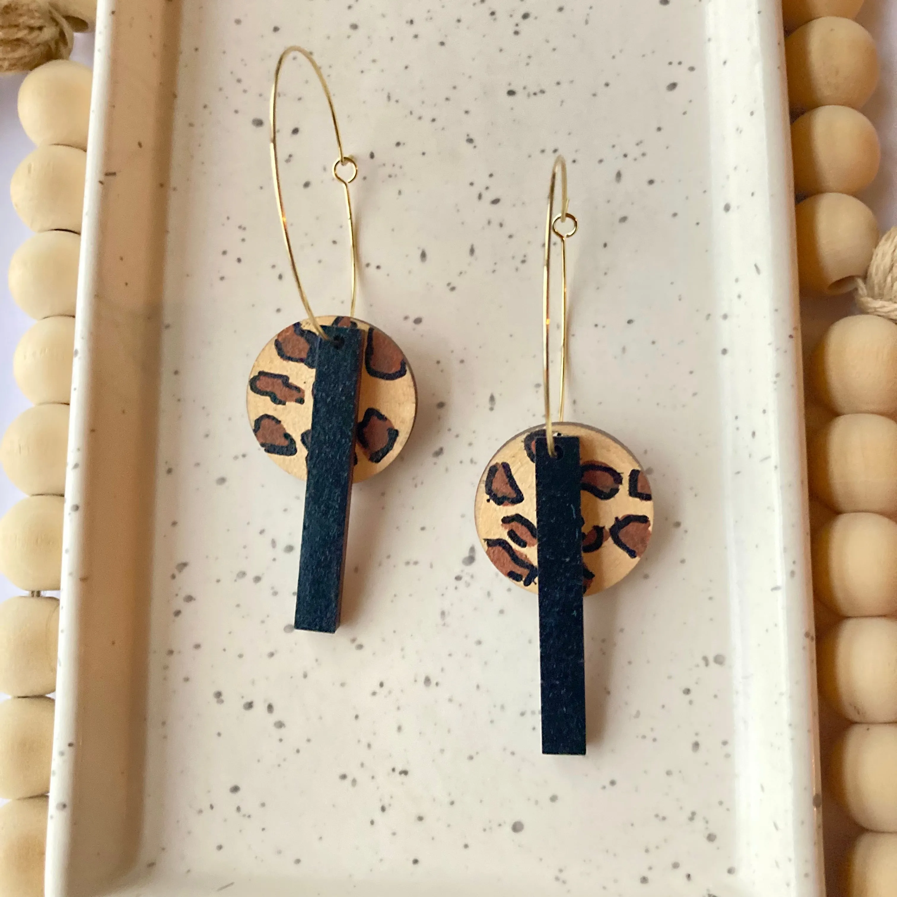 HAND PAINTED HOOP EARRINGS
