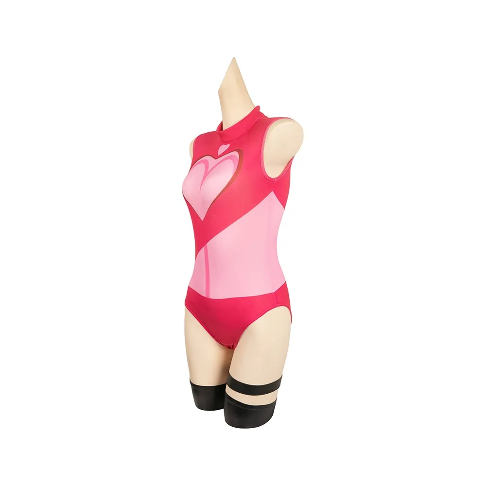 Hazbin Hotel Angel Dust Cosplay Poison Rose Tight Suit Costume Outfits Halloween Carnival Suit