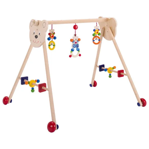 Heimess Wooden 2-in-1 Baby Gym and Walking Bear