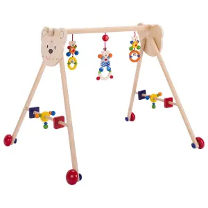 Heimess Wooden 2-in-1 Baby Gym and Walking Bear