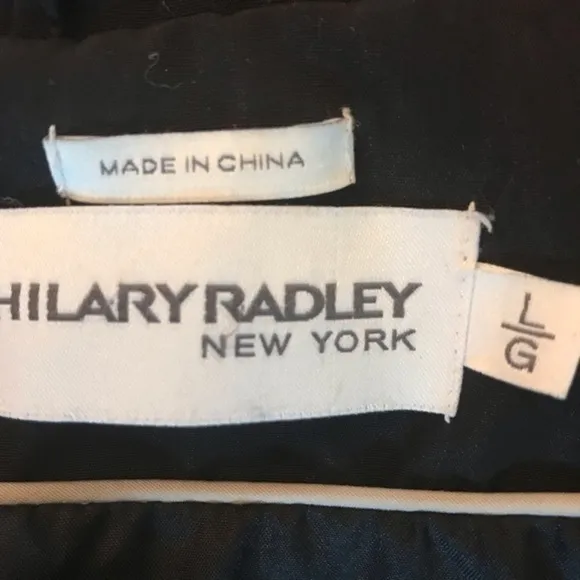 Hilary Radley New York Black Quilted Coat